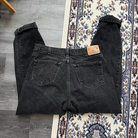 Vintage Gap Denim | Black Charcoal High Waisted Straight Jeans Sz 14 - Picture 3 of 6